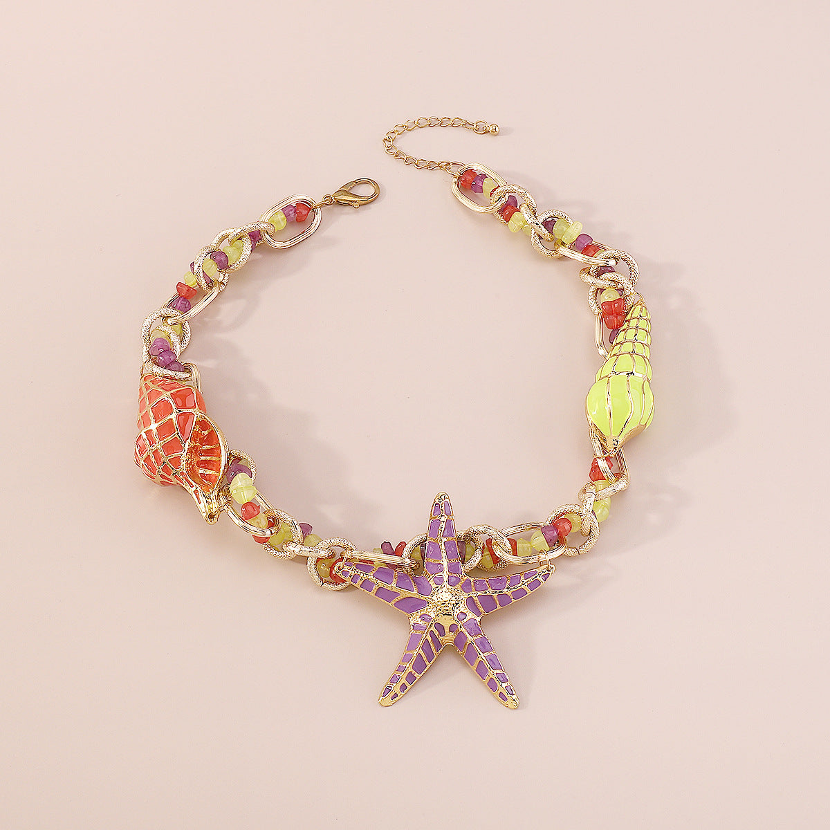 Starfish and shell necklace