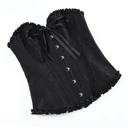 < img src="model.jpg" alt= Lace Corset Top Sexy Body Shaping Clothes