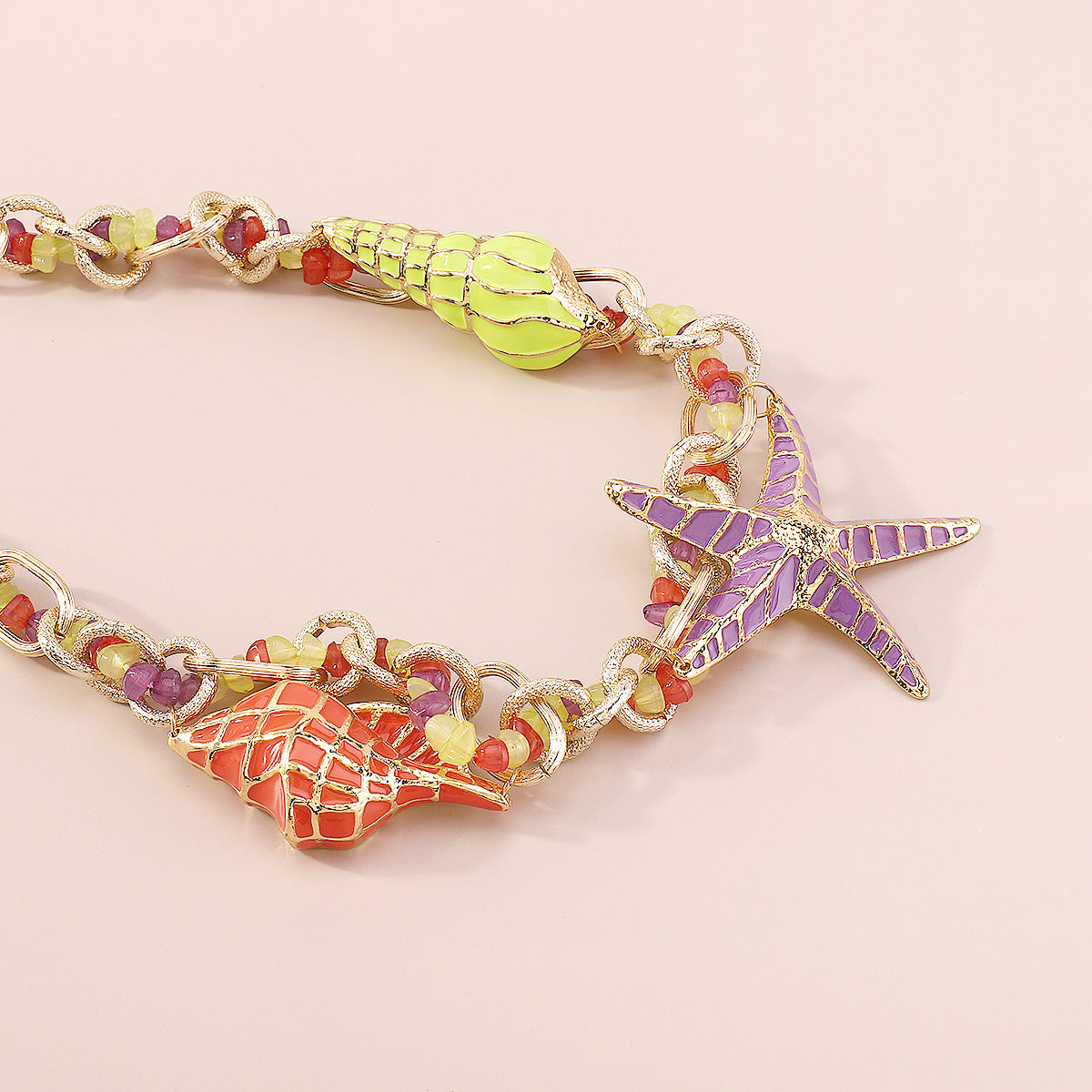 Starfish and shell necklace