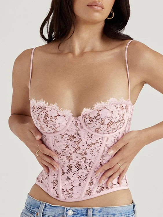 < img src="model.jpg" alt=ROSE LACE UNDERWIRED CORSET&OUTFITS